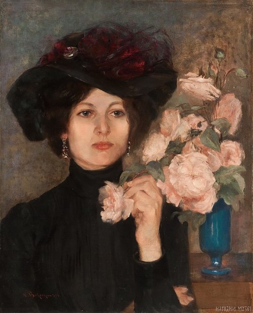 Vlaho Bukovac Baronica Rukavina 1898. Wandbild