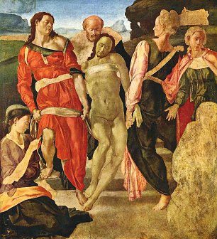 Michelangelo Buonarroti Grablegung Wandbild