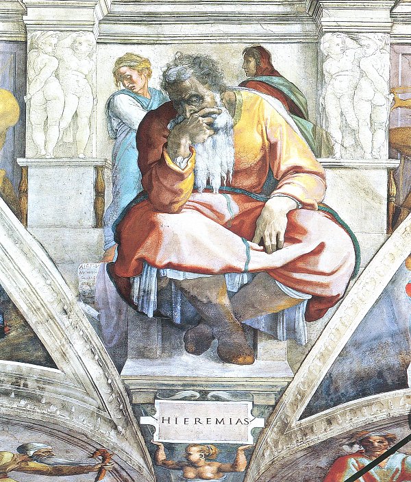 Michelangelo Buonarroti Sixtinische Kapelle Sibyllen und Propheten Der Prophet Jeremias