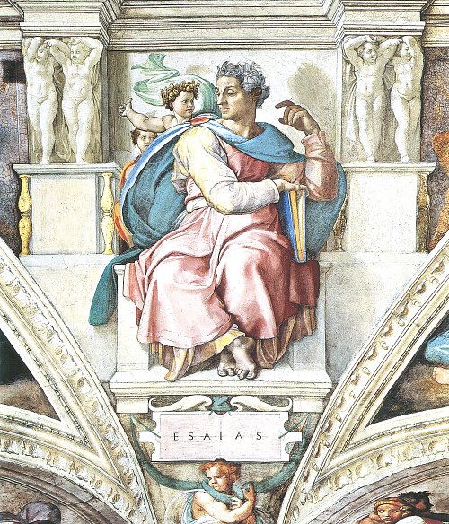 Michelangelo Buonarroti Sixtinische Kapelle Sibyllen und Propheten Der Prophet Jesaja Wandbild