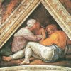 Michelangelo-Buonarroti-Sixtinische-Kapelle-Vorfahren-Christi-Stichkappe-mit-Koenig-Josias-als-Kind-und-den-Eltern