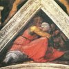 Michelangelo-Buonarroti-Sixtinische-Kapelle-Vorfahren-Christi-Stichkappe-mit-der-Familie-des-Koenigs-Asa