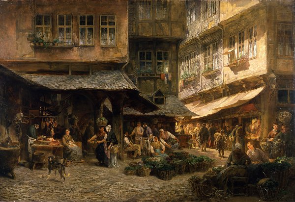 Anton Burger Die Schirn am Alten Markt Wandbild