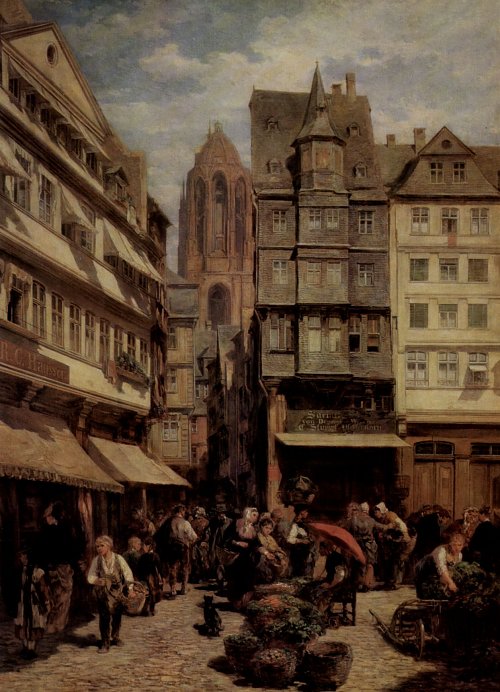 Anton Burger FfM Roemerberg Wandbild