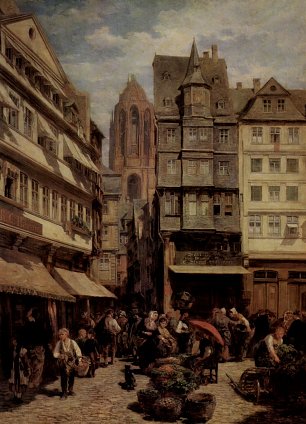 Anton Burger FfM Roemerberg Wandbild