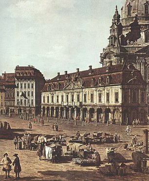 Canaletto II Ansicht von Dresden Der Neumarkt Detail 2 Wandbild