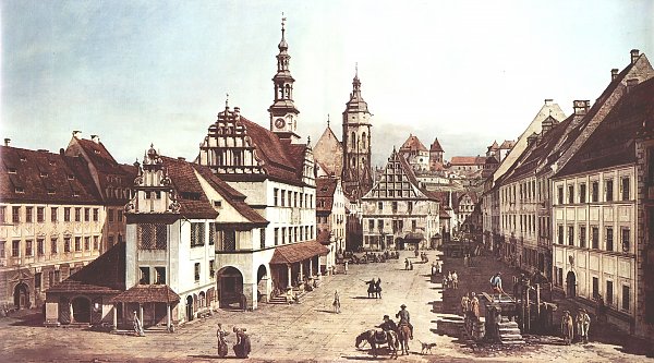 Canaletto II Ansicht von Pirna Marktplatz von Pirna Wandbild
