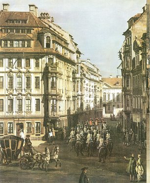 Canaletto II Die Rampische Gasse bis zum Kurlaender Palais und die Garde du Corps Wandbild