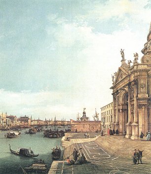 Canaletto Ausschnitt aus Muendung des Canal Grande Blick nach Osten Wandbild