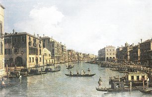 Canaletto Der Canal Grande mit Blick in suedoestlicher Richtung auf die Rialtobruecke Wandbild