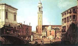 Canaletto Vedute des Campo Santi Apostoli Wandbild