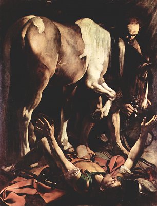 Michelangelo Caravaggio Bekehrung Sauli Wandbild