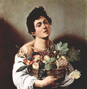 Michelangelo Caravaggio Knabe mit Fruchtkorb Wandbild