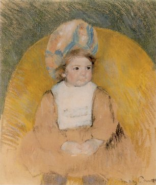 Mary Cassatt Girl Seated in a Yellow Armchair Wandbild
