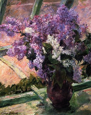 Mary Cassatt Lilacs in a Window Wandbild