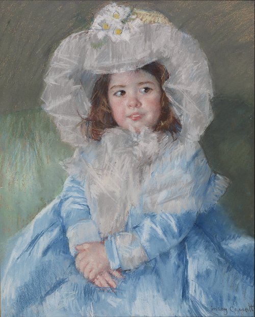 Mary Cassatt Margot in Blue Wandbild