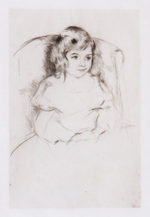 Mary Cassatt Sara smiling Wandbild