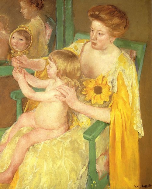 Mary Cassatt The Mirror Wandbild