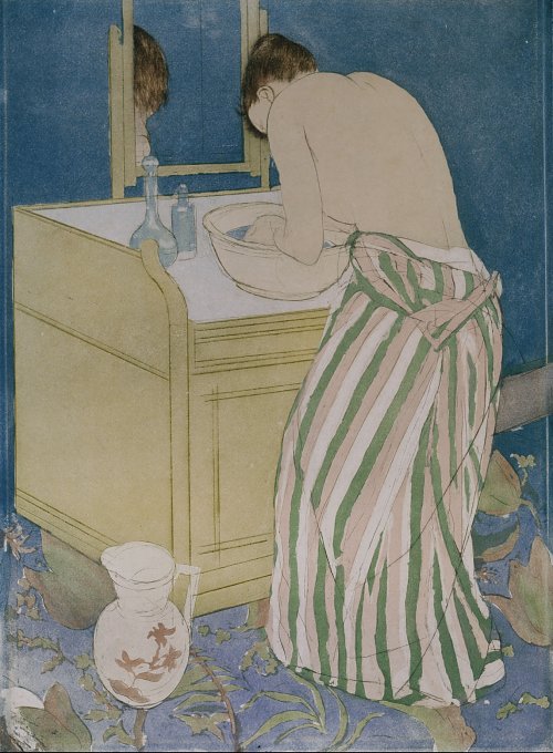 Mary Cassatt Woman Bathing Wandbild