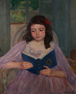 Mary Cassatt francoise in a round backed chair reading Wandbild