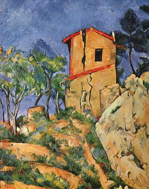 Paul Cezanne Das Haus mit geborstenen Waenden Wandbild