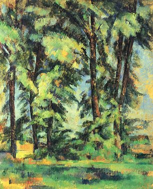 Paul Cezanne Hohe Baeume im Jas de Bouffan Wandbild