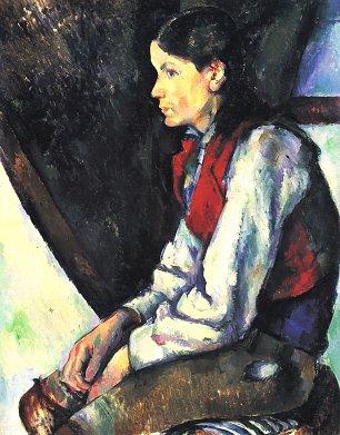 Paul Cezanne Knabe mit roter Weste 2 Wandbild
