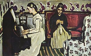 Paul Cezanne Maedchen am Klavier Wandbild
