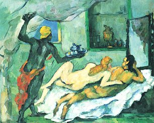 Paul Cezanne Nachmittags in Neapel Der Rumpunch Wandbild