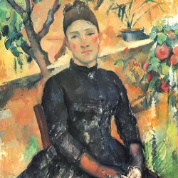 Paul-Cezanne-Portrait-der-madame-Cezanne-im-Gewaechshaus