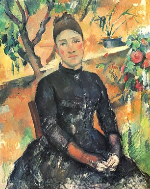 Paul Cezanne Portrait der madame Cezanne im Gewaechshaus Wandbild