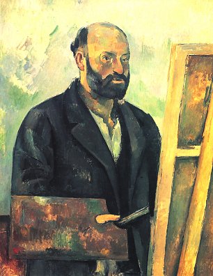 Paul Cezanne SelbstPortrait mit Palette Wandbild