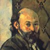 Paul-Cezanne-SelbstPortrait-vor-olivfarbener-Tapete