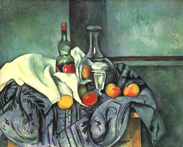 Paul Cezanne Stillleben Pfefferminzflasche Wandbild