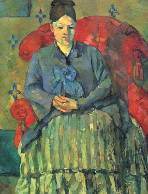 Paul Cezanne Stillleben Portrait der Madame Cezanne in rotem Lehnstuhl Wandbild