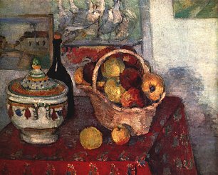 Paul Cezanne Stillleben mit Suppenterrine Wandbild