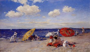 William Merritt Chase At the seaside Wandbild