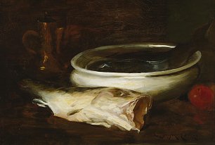 William Merritt Chase Fish and Still Life Wandbild