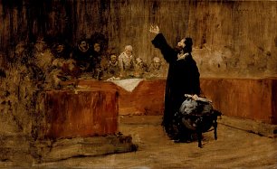 William Merritt Chase Sketch for a Picture Columbus before the Council of Salamanca Wandbild