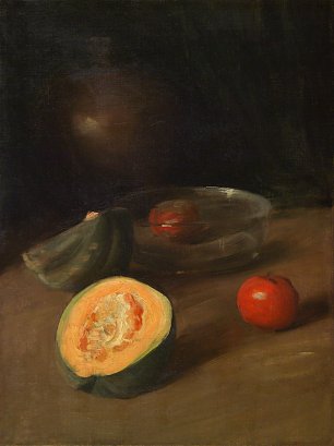 William Merritt Chase Still life with Melon Wandbild