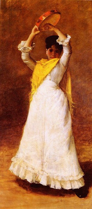 William Merritt Chase The Tambourine Girl Wandbild