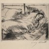 Lovis-Corinth-A-female-patient-in-a-hospital-bed-Drypoint