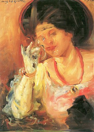 Lovis Corinth Dame mit Weinglas Wandbild