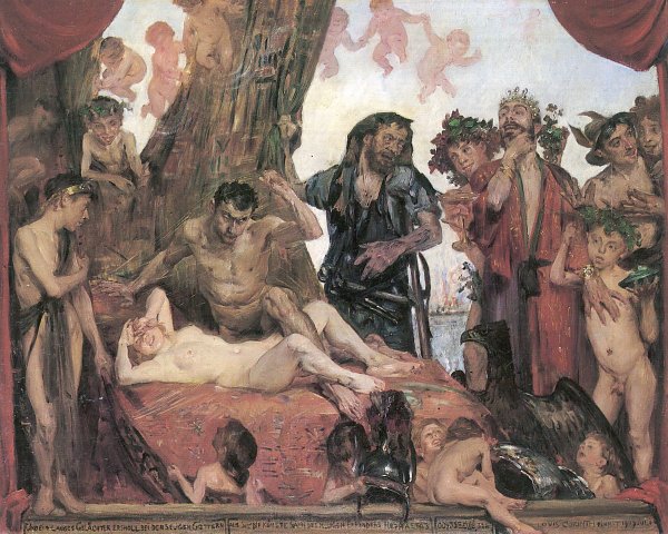 Lovis Corinth Das homerische Gelaechter Wandbild