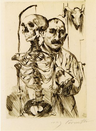 Lovis Corinth Der Kuenstler und der Tod II Wandbild