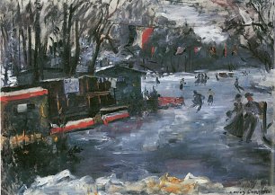 Lovis Corinth Eisbahn im Berliner Tiergarten Wandbild