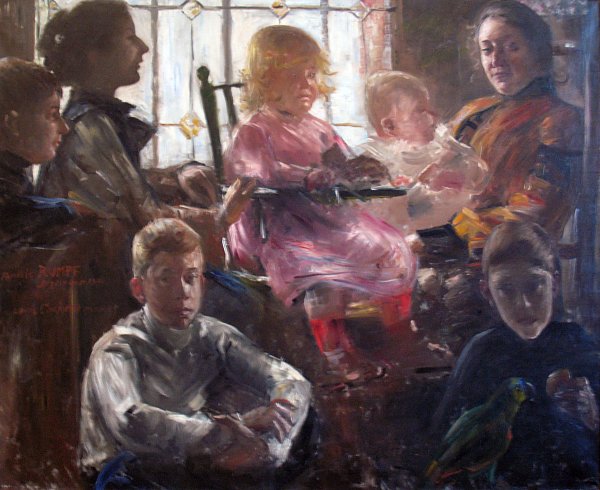 Lovis Corinth Familie des Malers Fritz Rumpf Wandbild