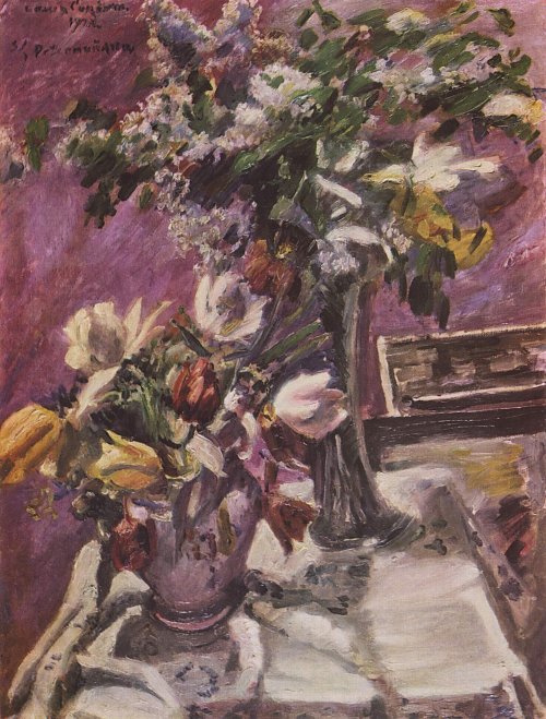 Lovis Corinth Flieder und Tulpen Wandbild