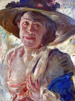 Lovis Corinth Frau mit Rosenhut Wandbild