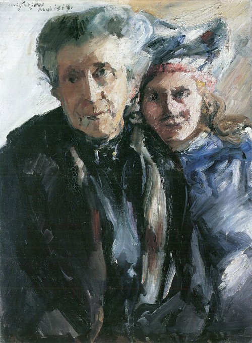Lovis Corinth Grossmutter und Enkelin Wandbild